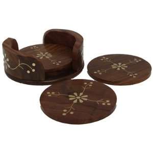 Grehom Table Coasters   Creepers (Set of 4); Beautiful Gift, Wooden 