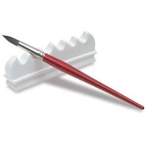  Porcelain Brush Holder   5 L x 1frac14; W x 2 H, Brush 