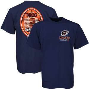  UTEP Miners Navy Blue 2008 Football Schedule Graphic T 
