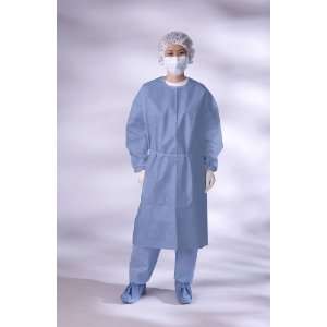  Isolation Gown, Closed Back, w/ Elastic Cuff, Blue (Case 