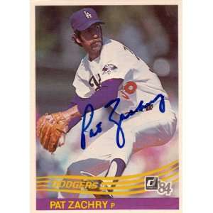  1984 Donruss #215 Pat Zachry Signed 