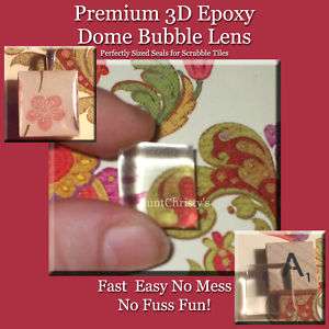20 Premium Scrabble Tile 3D Epoxy Dome Lens Seals DIY  