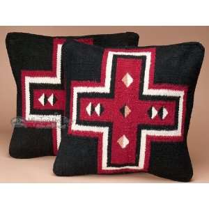   Pair Southwest Indian Style Pillow Covers 18x18  Cross