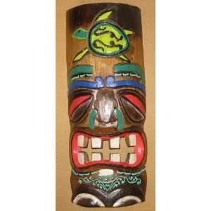  Wood Bright Turtle Mask with Bad Teeth Tiki Bar About 14 