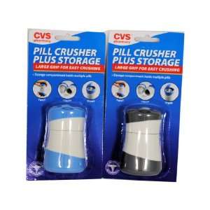  Lot of 2 Tablet Pill Crushers With Grip & Storage