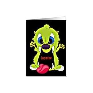  Jasmine   Monster Face Halloween Card Health & Personal 