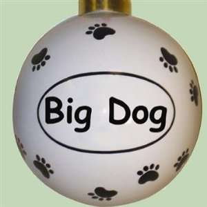  Big Dog Round Paw Print Ornament