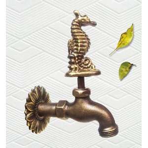  Brass Sea Horse Faucet Patio, Lawn & Garden