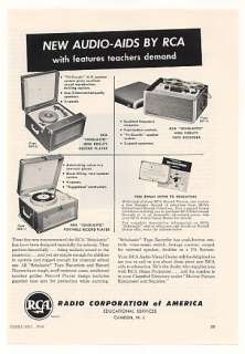 1958 RCA Scholastic Record Players Tape Recorder Ad  