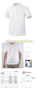 White Plain Blank Short Sleeve CrewNeck Solid Pure Cotton T Shirt 