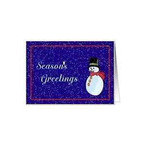 Seasons Greetings Christmas Card   simple Card
