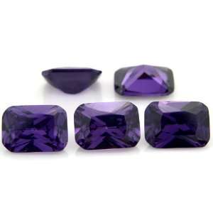   11mm 5pcs Purple Amethyst Cubic Zirconia Loose CZ Stone Lot Jewelry