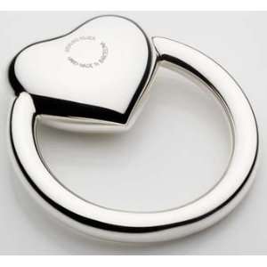  Cunill Barcelona Sterling Silver Ringed Heart Rattle 
