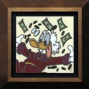Scrooge McDuck   Disney Fine Art Framed Tile by Allyson Vought