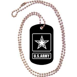  U.S. Army Logo Black Dog Tag with Neck Chain Everything 