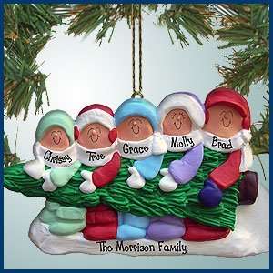 com Personalized Christmas Ornaments   Family Carrying Christmas Tree 
