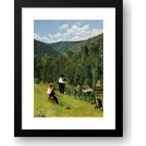  The Farmer and His Son at Harvesting 19x24 Framed Art 