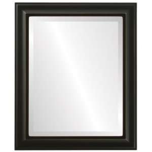 Messina Rectangle in Rubbed Black Mirror and Frame 