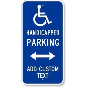 [handicapped symbol and arrow pointing left and right] [custom text 
