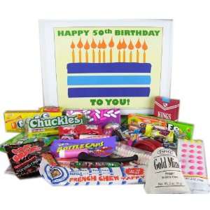 50th Birthday Gift Box of Retro Candy  Grocery & Gourmet 