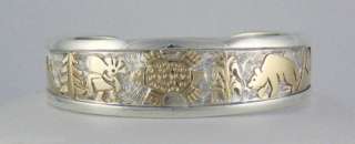 Hopi Peace Gold and Silver Bracelet by Watson Honanie  