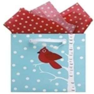  Winter Cardinal Petite Christmas Gift Bag Case Pack 144 