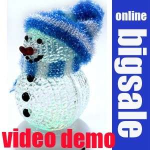 Color LED USB 5 Snowman Christmas Xmas Ornament gift  