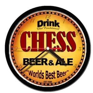  CHESS beer and ale cerveza wall clock 