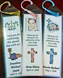 Communion Christening Personalized Bookmarks Favors  