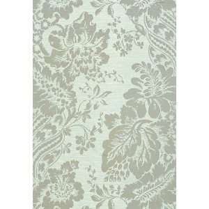  Hibiscus Damask Aqua by F Schumacher Wallpaper