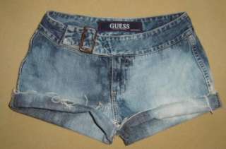 GUESS Jeans BLEACH Sexy CUTOFFS Belted Festival CUT OFF DENIM Jean 