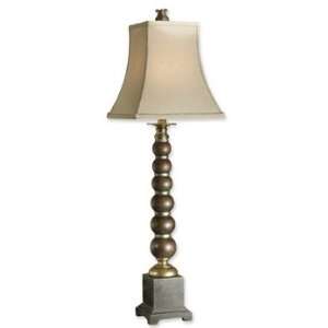 Uttermost 29102 Mahari   Buffet Table Lamp, Dark, Old Wood Finish with 