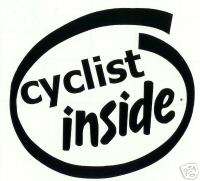 cyclist inside Decal Sticker Cycling Triathlon  