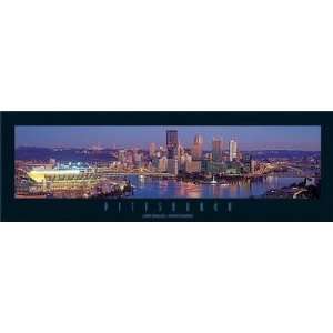  Pittsburgh Skyline Two Stadiums by Jerry Driendl. Size 36 