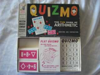 Vntg QUIZMO Milton Bradley 1972 Arithmetic 2 6 grades  