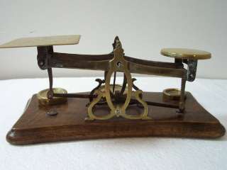 ANTIQUE 19TH CENTURY BRITISH POSTAL SCALE WITH WEIGHTS AVERY LTD 