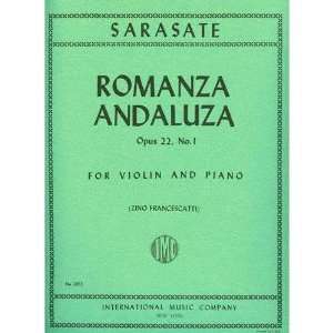  Sarasate, Pablo   Romanza Andaluza Op. 22 No. 1. For 