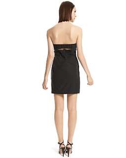 Madison Marcus New $230 Sailor Black Silk Strapless Dress Lg  