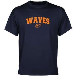  Pepperdine Waves Navy Blue Mascot Arch T shirt Sports 