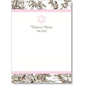  Simply Pink With Brown Toile Thank You Cards Everything 