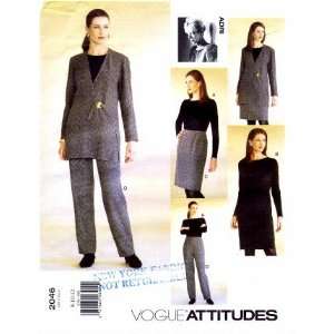  Vogue 2046 Sewing Pattern Designer Adri Misses Jacket 