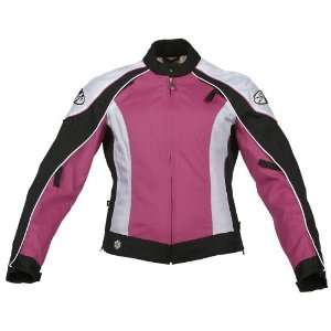 Joe Rocket Lotus Ladies Textile Motorcycle Jacket Pink/White/Black 