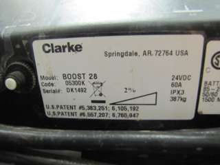 Clarke Boost 28 Orbital Floor Scrubbing Machine Battery Powered On 