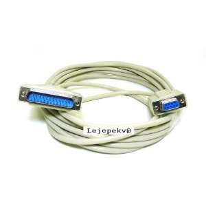  Null Modem DB 9F/DB25M cable Molded   25ft Everything 