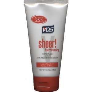 Vo5 Sheer Hairdressing Weightless Leave in Anti frizz & Shine Cream 4 