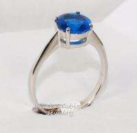   Ring Blue Sapphire Cubic Zirconia Sizes 4 5 6 7 8 9 10 11  