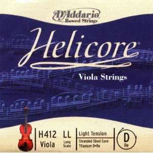  DAddario Viola Helicore D Titanium Wound Light Long Scale 