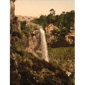  Vintage Travel Poster   Salins waterfall near de Mauriac 