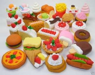 Iwako FOODS CAKES DESSERTS Japanese Erasers Set 30  