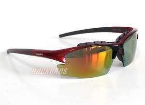GIANT Professional Cycling Glasses Sunglasses Red  